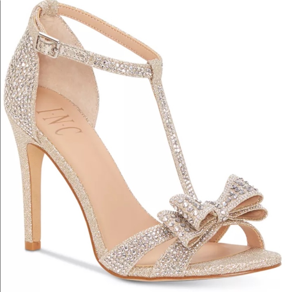 INC International Concepts Reesie Rhinestone Bow Heels